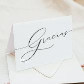 VALENTINA Elegante Typografie Script Gracias Dankeskarte