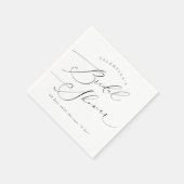 VALENTINA Elegantes Minimalistisches Script-Brautp Serviette (Ecke)