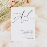 VALENTINA Elegantes Minimalistisches Skript Hochze Einladung<br><div class="desc">Die Valentina Collection verfügt über einen eleganten,  handgeschriebenen Kalligraphie-Script-Schriftart und ein klassisches minimalistisches Design. Der zeitlose Look fügt jedem Hochzeitsthema oder Farbschema die perfekte Touch hinzu. Bestellen Sie die gesamte Kollektion für eine zusammenhängende Ästhetik.</div>