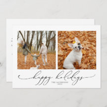 VALENTINA Elegantes Script 2 Foto Happy Holidays