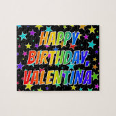 "VALENTINA" First Name, Fun "HAPPY BIRTHDAY" Puzzle (Horizontal)