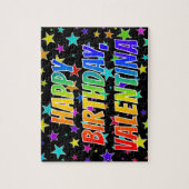 "VALENTINA" First Name, Fun "HAPPY BIRTHDAY" Puzzle (Vertikal)
