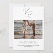 Valentina Foto Moderne Hochzeit Einladung (Rückseite)