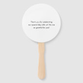 Valentina Foto Moderne Hochzeit Fächer (Rückseite)