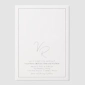 Valentina Modern Wedding Pergament Einladungen (Vorderseite)