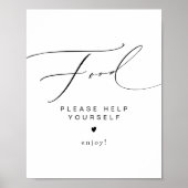 VALENTINA Moderne elegante Script Typografie Food Poster (Vorne)