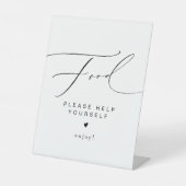 VALENTINA Moderne elegante Script Typografie Food Sockelschild (Vorderseite)