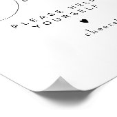 VALENTINA Moderne elegante Script Typografy Drinks Poster (Ecke)