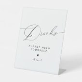 VALENTINA Moderne elegante Script Typografy Drinks Sockelschild (Vorderseite)