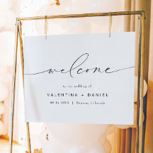 VALENTINA Moderne, elegante Script Wedding Willkom