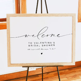 VALENTINA Modernes, elegantes Script-Brautparty Poster