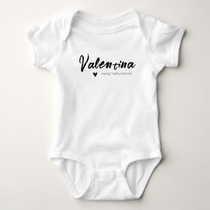 Valentina Name Reveal Bedeutung Minimal Moderne Sc Baby Strampler