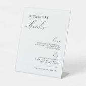 VALENTINA Seiner und ihrer Unterschrift Drinks Coc Sockelschild (Vorderseite)