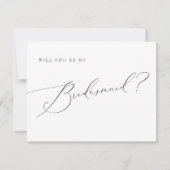 VALENTINA Whimsical Script Bridesmaid Vorschlag Einladung (Rückseite)