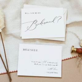 VALENTINA Whimsical Script Bridesmaid Vorschlag Einladung