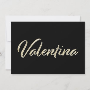 Valentina white gold Handwriting Karte