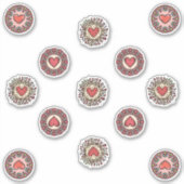 Valentinai-Aufkleber Aufkleber (Vorderseite)