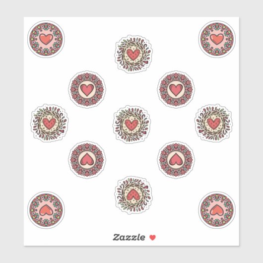 Valentinai-Aufkleber Aufkleber (Blatt)