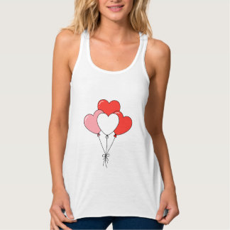 Valentinalballonherz im Shirt-Design Tank Top