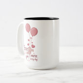 Valentinalglas Zweifarbige Tasse (Vorderseite Links)