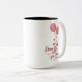 Valentinalglas Zweifarbige Tasse (VorderseiteRechts)