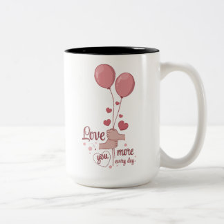 Valentinalglas Zweifarbige Tasse