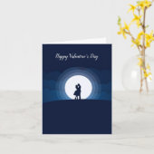 Valentinas Couple Moon Sky Karte (Gelbe Blume)