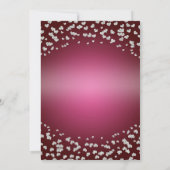 Valentinas Geburtstagsparty - Silberherz Einladung (Rückseite)