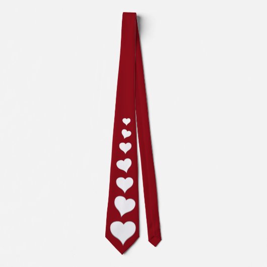 Valentinas Krawatte Rote Valentine's Hearts Neckti (Vorderseite)