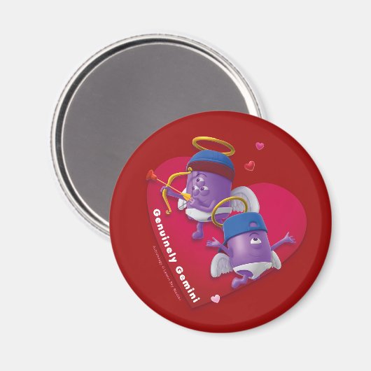 Valentinas Kühlschrankmagnet für Gemini (Vorderseite/Rückseite)