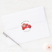 Valentinas Lieferroter Lkw Runder Aufkleber (Umschlag)