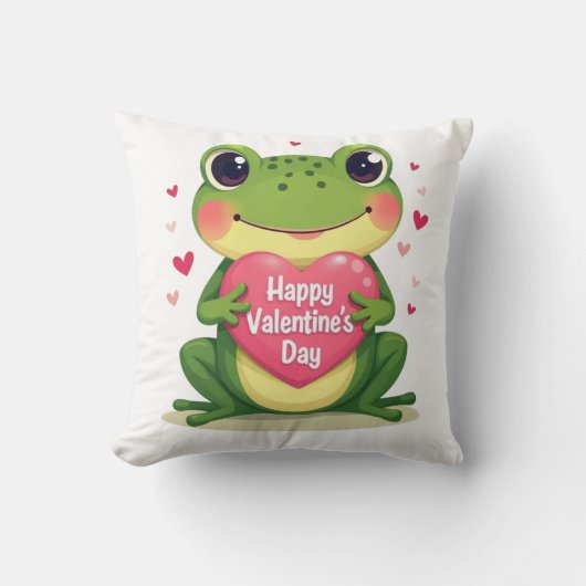 Valentinatfrosch Kissen (Vorderseite)