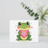 Valentinatfrosch Postkarte (Stehend Vorderseite)