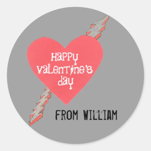 Valentinaufkleber Runder Aufkleber (Vorderseite)