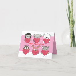 Valentinaustauschkarte für Tiere Karte