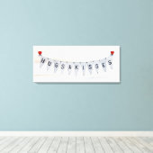 Valentinbanner IV Leinwanddruck (Insitu (Holzboden))