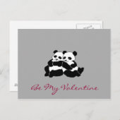 Valentinbär Feiertagspostkarte (Vorne/Hinten)