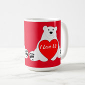 Valentinbär mit Herz Kaffeetasse (VorderseiteRechts)