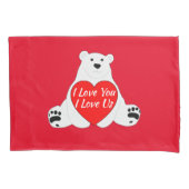 Valentinbär mit Herz Kissenbezug (Vorderseite-Links)