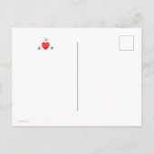 Valentinbär mit Herz Postkarte (Rückseite)