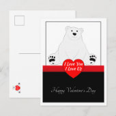 Valentinbär Postkarte (Vorne/Hinten)