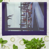 Valentinblick, Hafeninsel Geschirrtuch (Gefaltet)