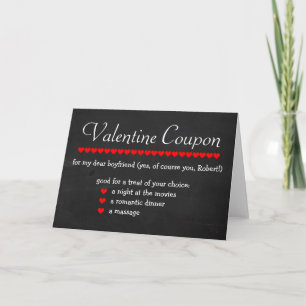 Valentincoupon Feiertagskarte
