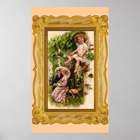 Valentindatum und -zahl poster (Vorne)