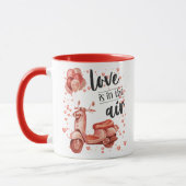 Valentindesign: Tasse von Rollern und Ballons (Links)