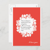 Valentine-12 Feiertagspostkarte (Vorne/Hinten)