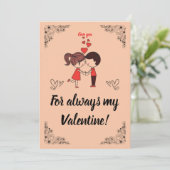 VALENTINE 14 FEIERTAGSKARTE (Stehend Vorderseite)