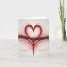 Valentine 1 Herz, Valentinkarte, AI generiert,