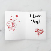 Valentine 1 Schwäne, Valentinkarte, Ai generiert Dankeskarte (Innenseite)