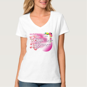 Valentine 2026 -ENG Frauen V-Ausschnitt-Shirt T-Shirt